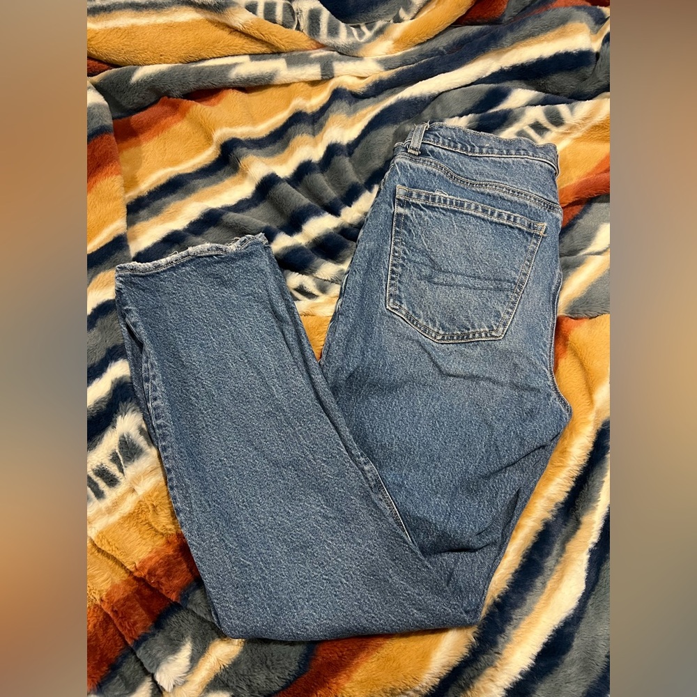 American Eagle Outfitters Blue Straight Leg Jeans - Picture 2 of 7